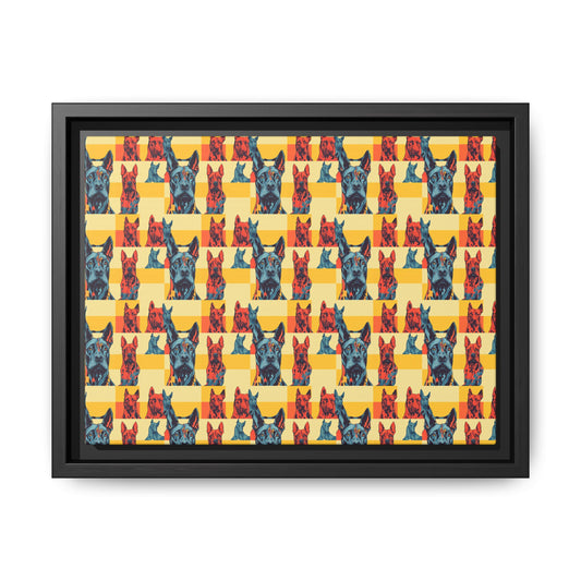 Dane-tastic Marvelous Mutt Mode Matte Canvas, Framed