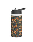 Dazzling Dachsund Blossoms & Foliage Stainless Steel Water Bottle