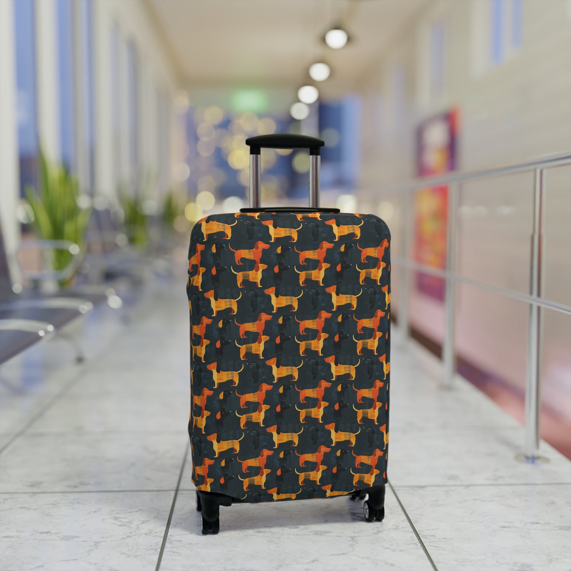 Dapper Dachshund Noir Glow Luggage Cover