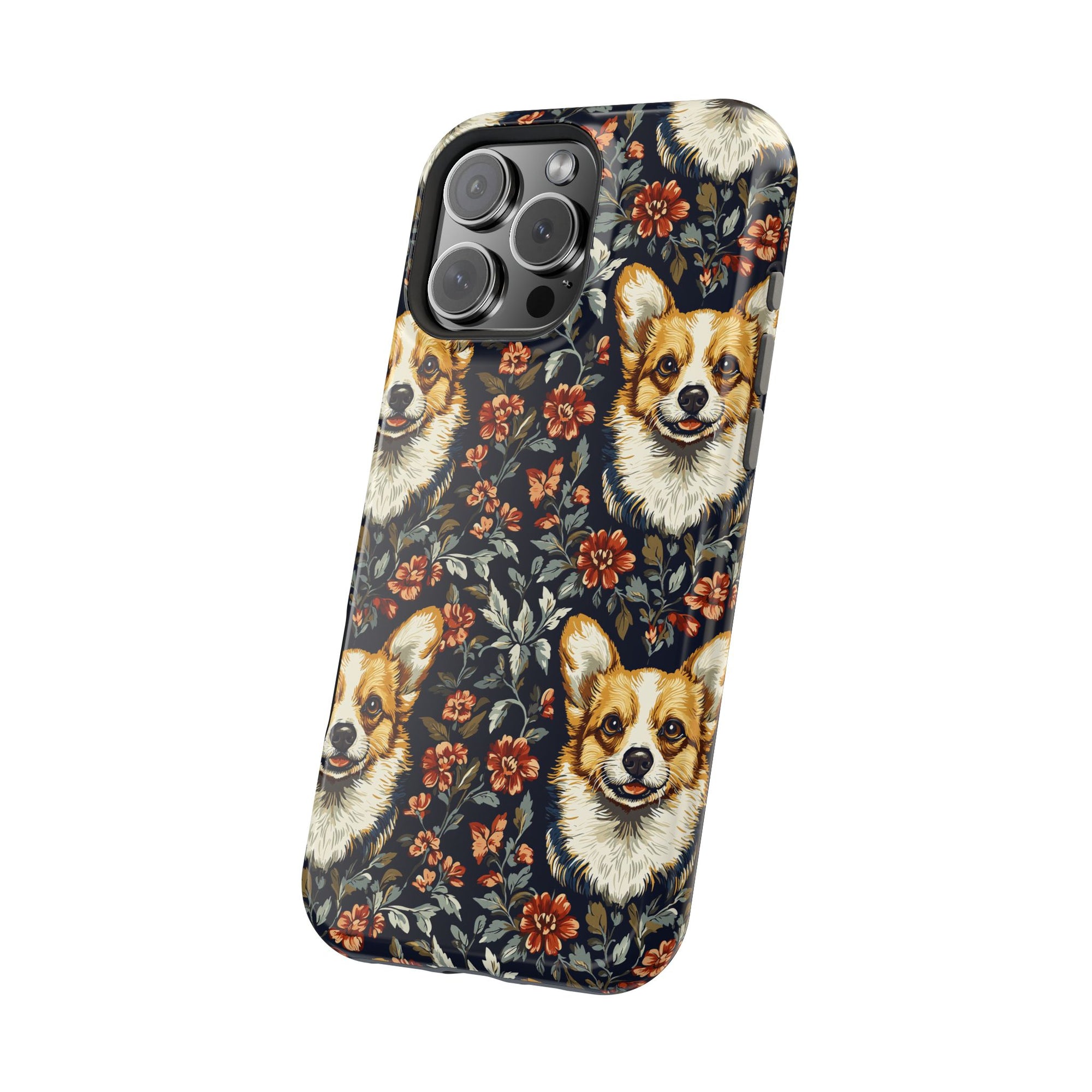 Floofy Corgi Blossom Blast Magnetic Tough Cases