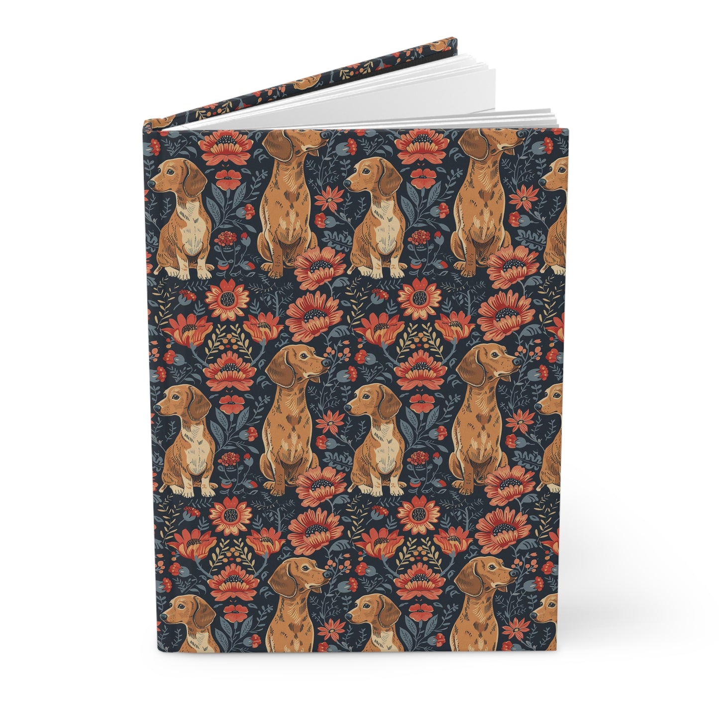 Floral Pawsome Dachsund Delight Hardcover Journal Matte