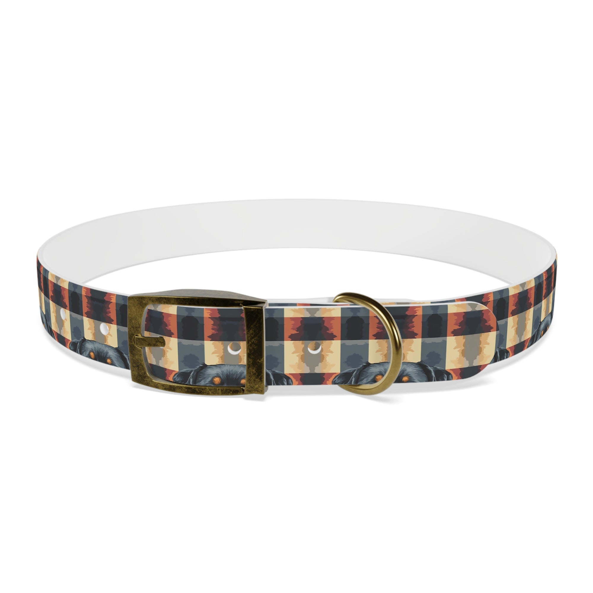 Pawsome Rottweiler Royalty Plaid Dog Collar