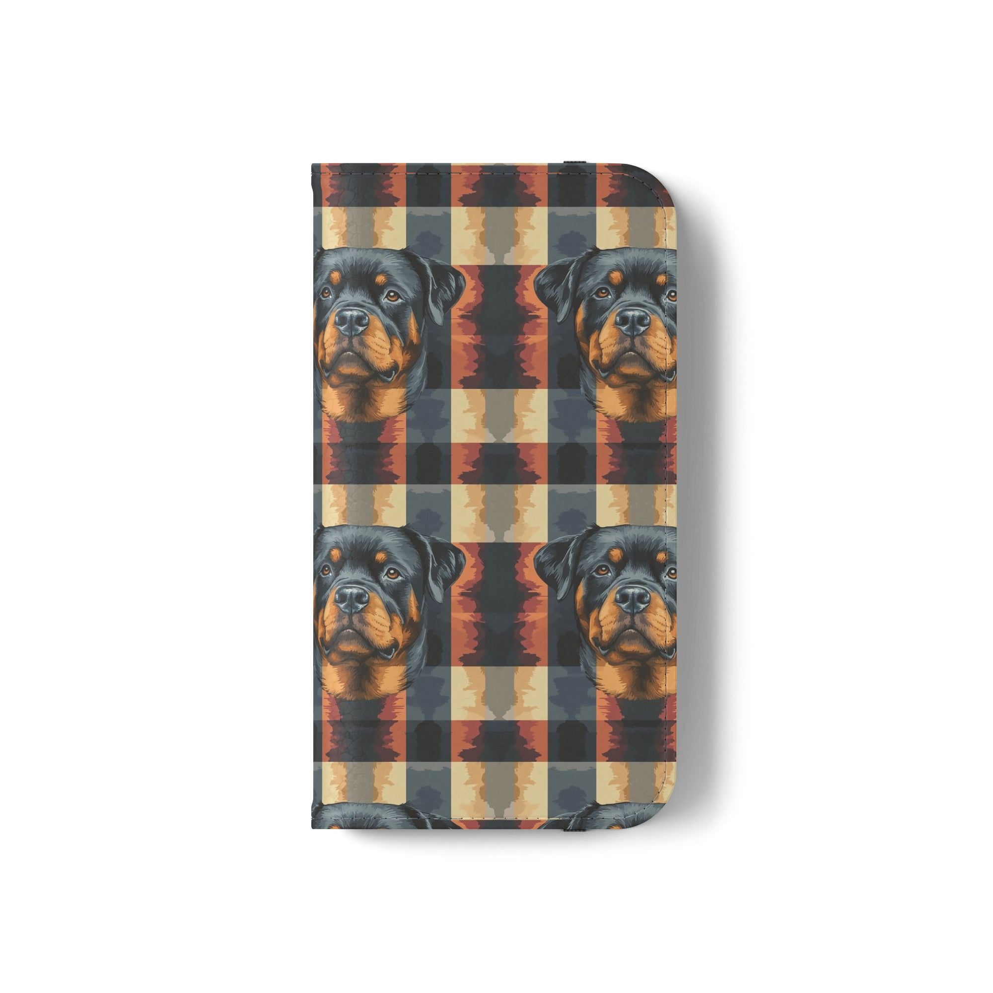 Pawsome Rottweiler Royalty Plaid Flip Cases