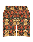 Golden Pawsatronic Tapestry High Waisted Yoga Shorts