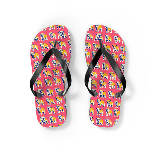 Bubblegum Glamour Bulldog Bouquet Flip Flops