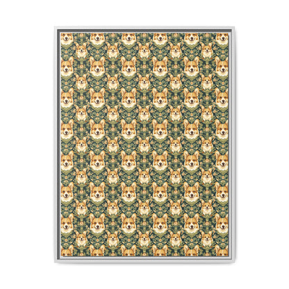 Corgi Charmz Matte Canvas, Framed