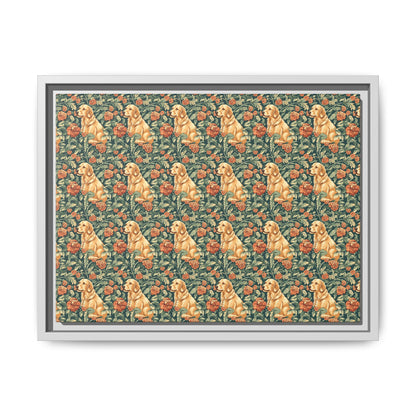 Blooming Goldie Glam Matte Canvas, Framed