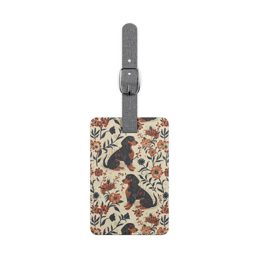 Blossoming Dachshunds Delight Luggage Tag