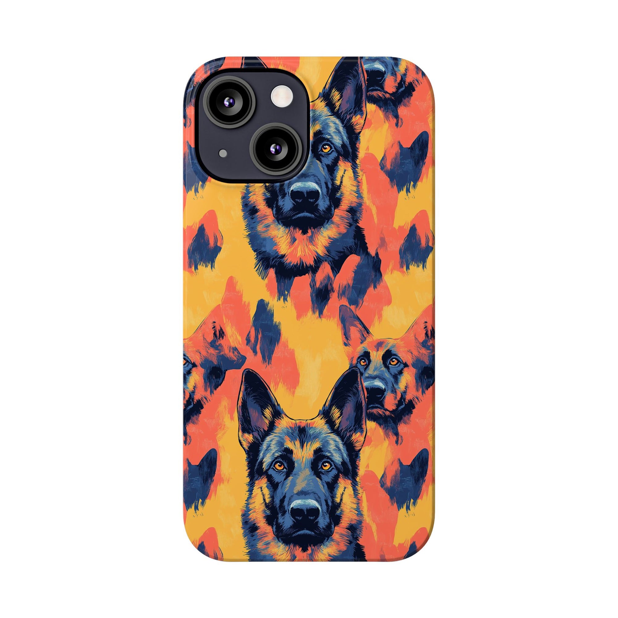 Impressionistic German Shepherds Slim Phone Cases