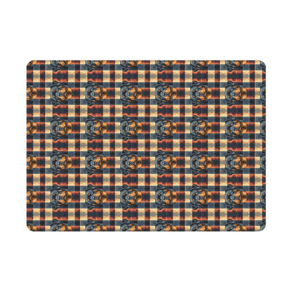 Pawsome Rottweiler Royalty Plaid Postcards