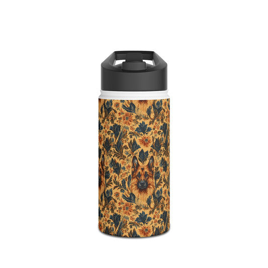 Autumnal German Shepherd Glamour Stainless Steel Water Bottle