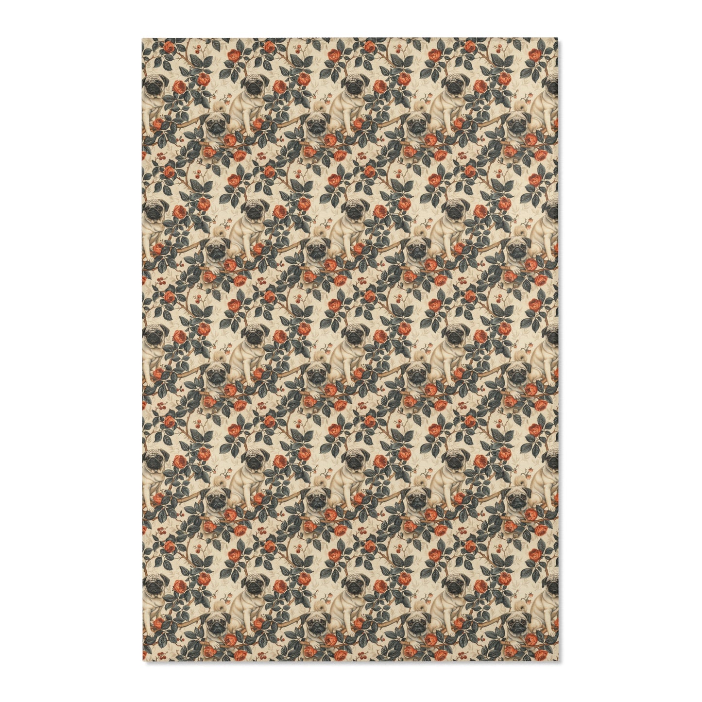 The Pug Elysium - Creamy Luxury Area Rug