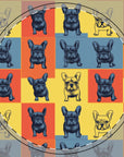 Frenchie Pop Art Pawfection Grid Ceramic Coaster