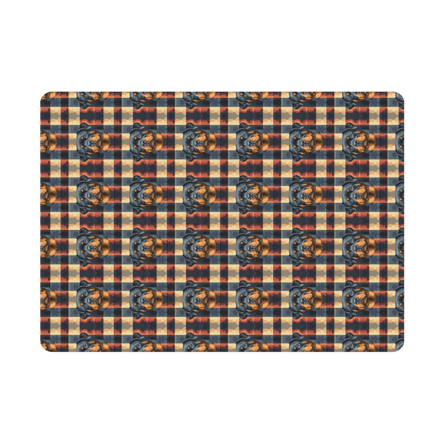 Pawsome Rottweiler Royalty Plaid Postcards