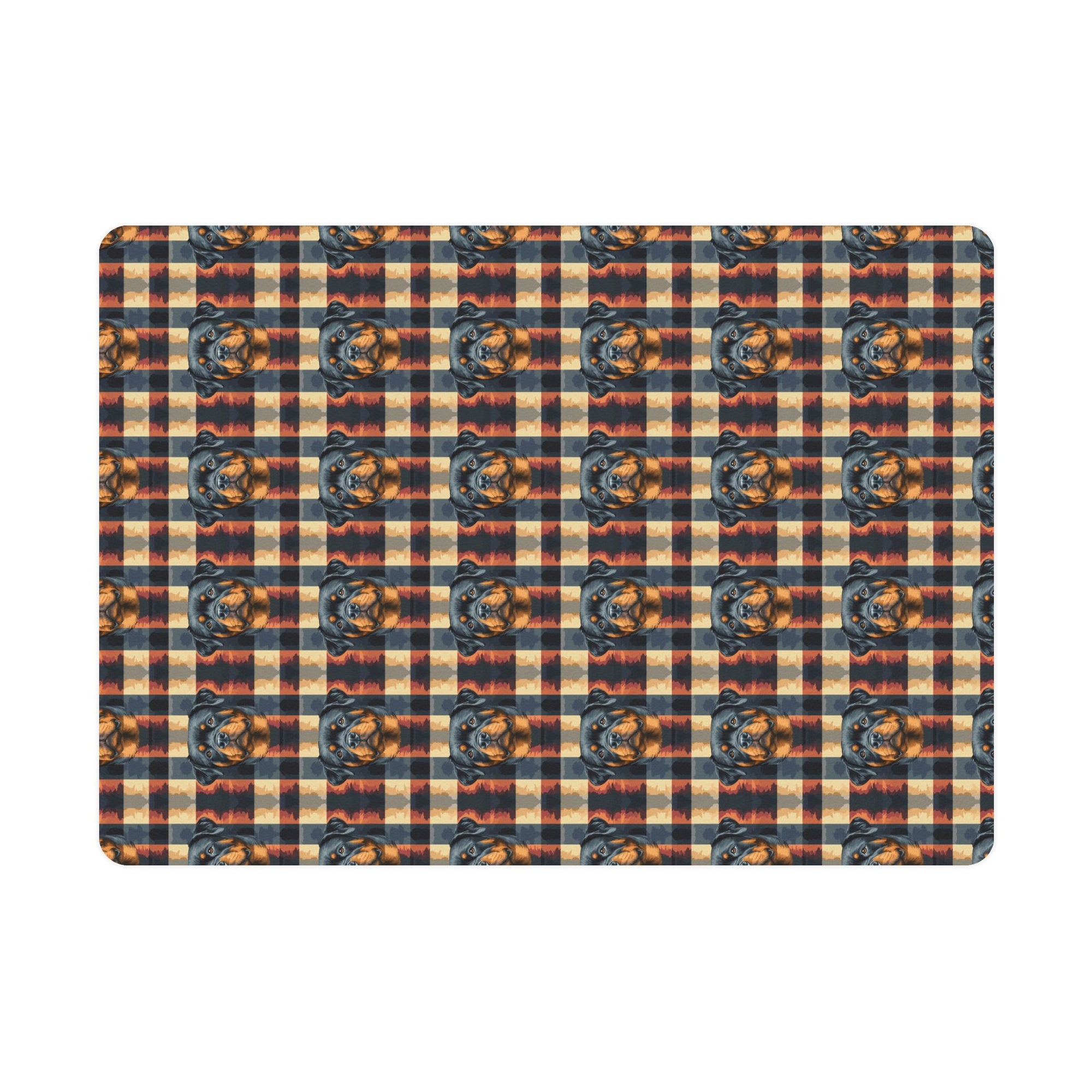 Pawsome Rottweiler Royalty Plaid Postcards