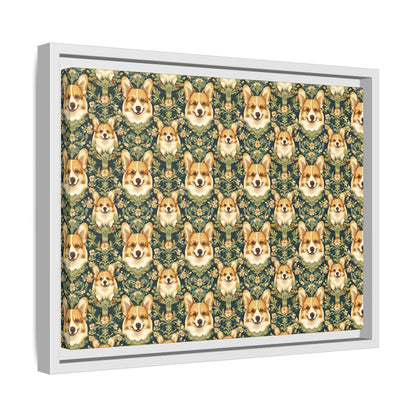 Corgi Charmz Matte Canvas, Framed