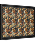 Beagle Blossoms Matte Canvas, Framed