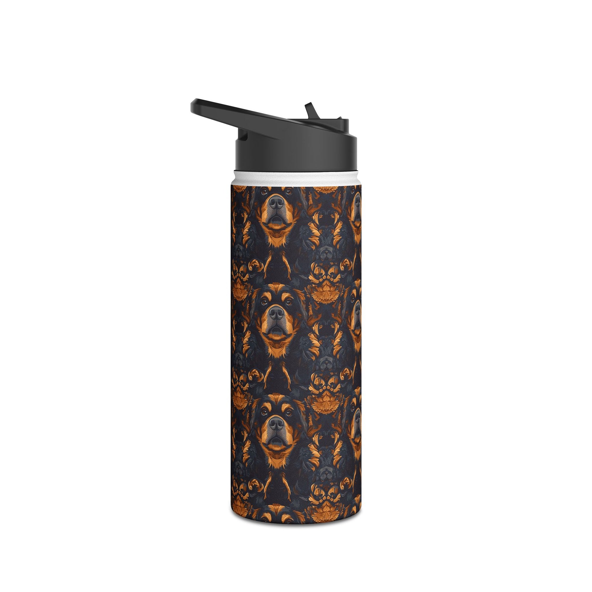 Modern Rottweiler Royalty Stainless Steel Water Bottle