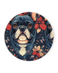 Gothic Rose Bulldog Noir Enchantment Cork Back Coaster