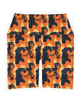 Rottweiler Chic Pawsitivity High Waisted Yoga Shorts