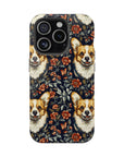 Floofy Corgi Blossom Blast Magnetic Tough Cases