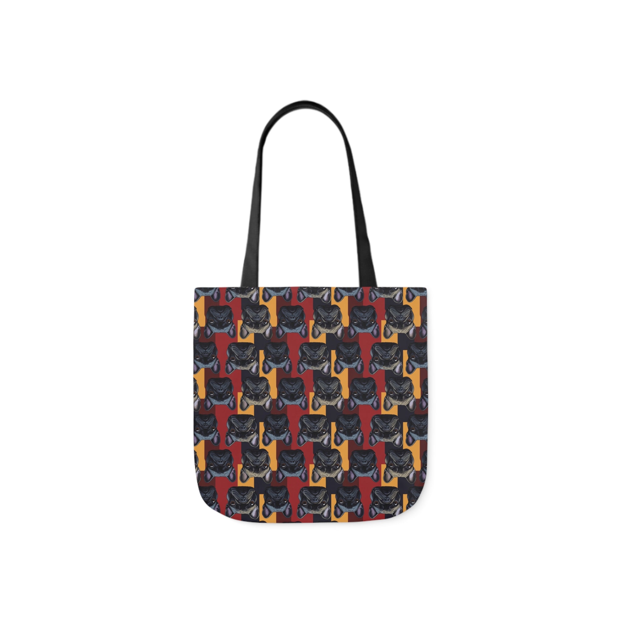 Chic Canine Checkmate - Frenchie Edition Canvas Tote Bag