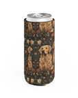 Fanciful Golden Paradise Blossom Slim Can Cooler