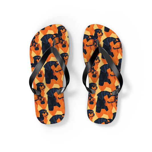 Rottweiler Chic Pawsitivity Flip Flops