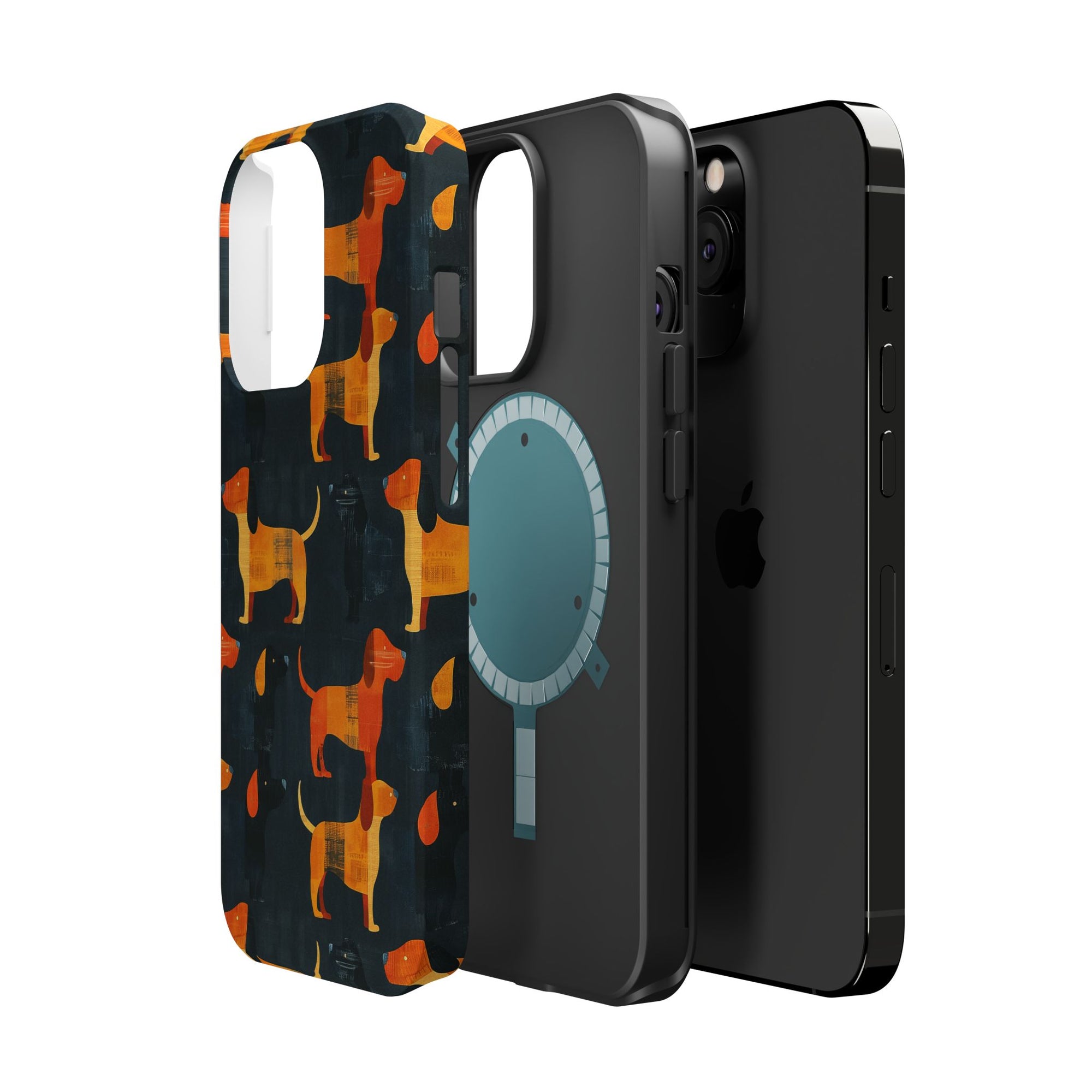 Dapper Dachshund Noir Glow Magnetic Tough Cases