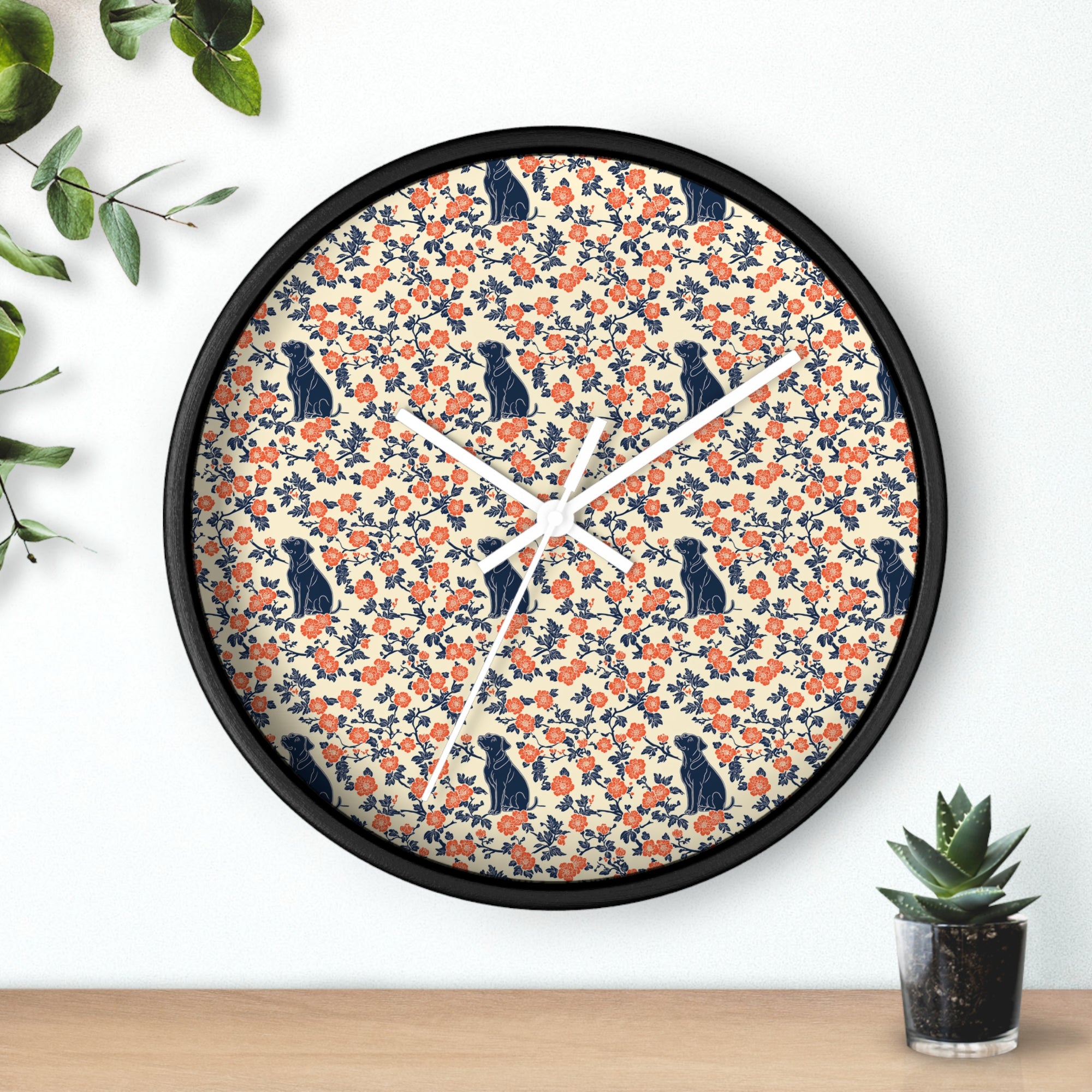 Bloomiful Lab Bouquet Wall Clock