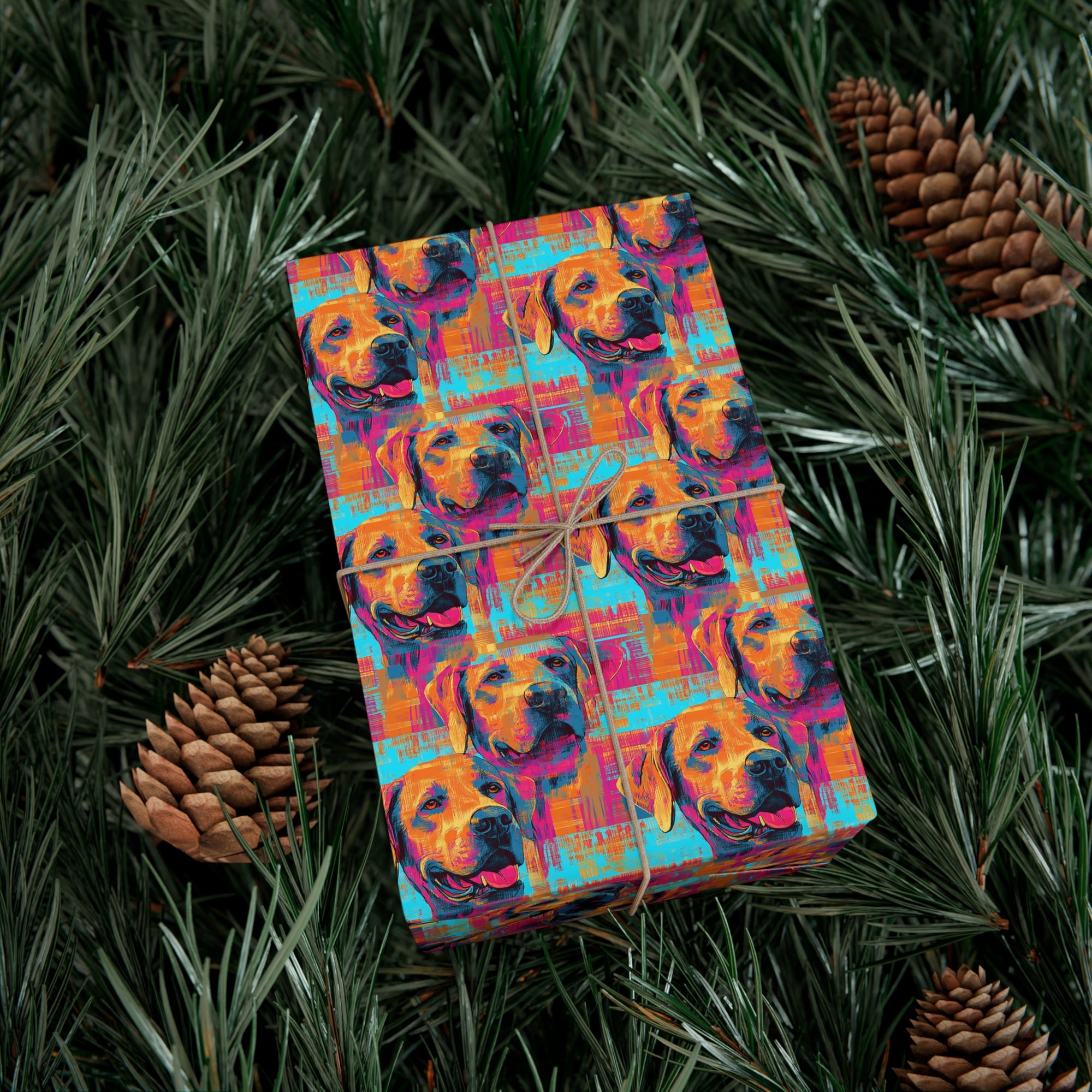 Rustic Charm Labrador Chic Gift Wrap Papers