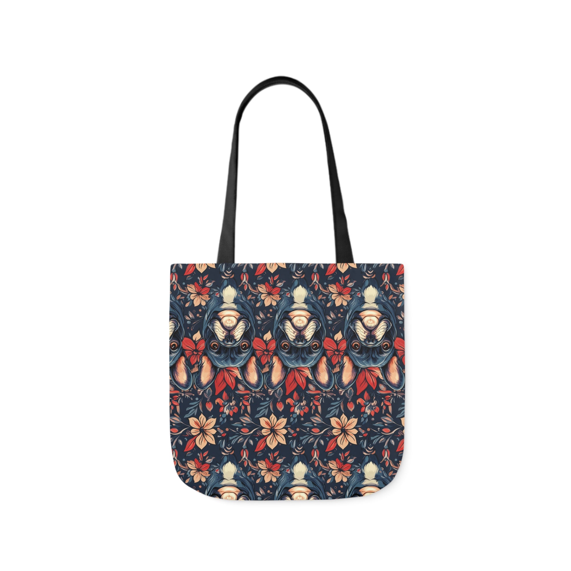 Gothic Rose Bulldog Noir Enchantment Canvas Tote Bag