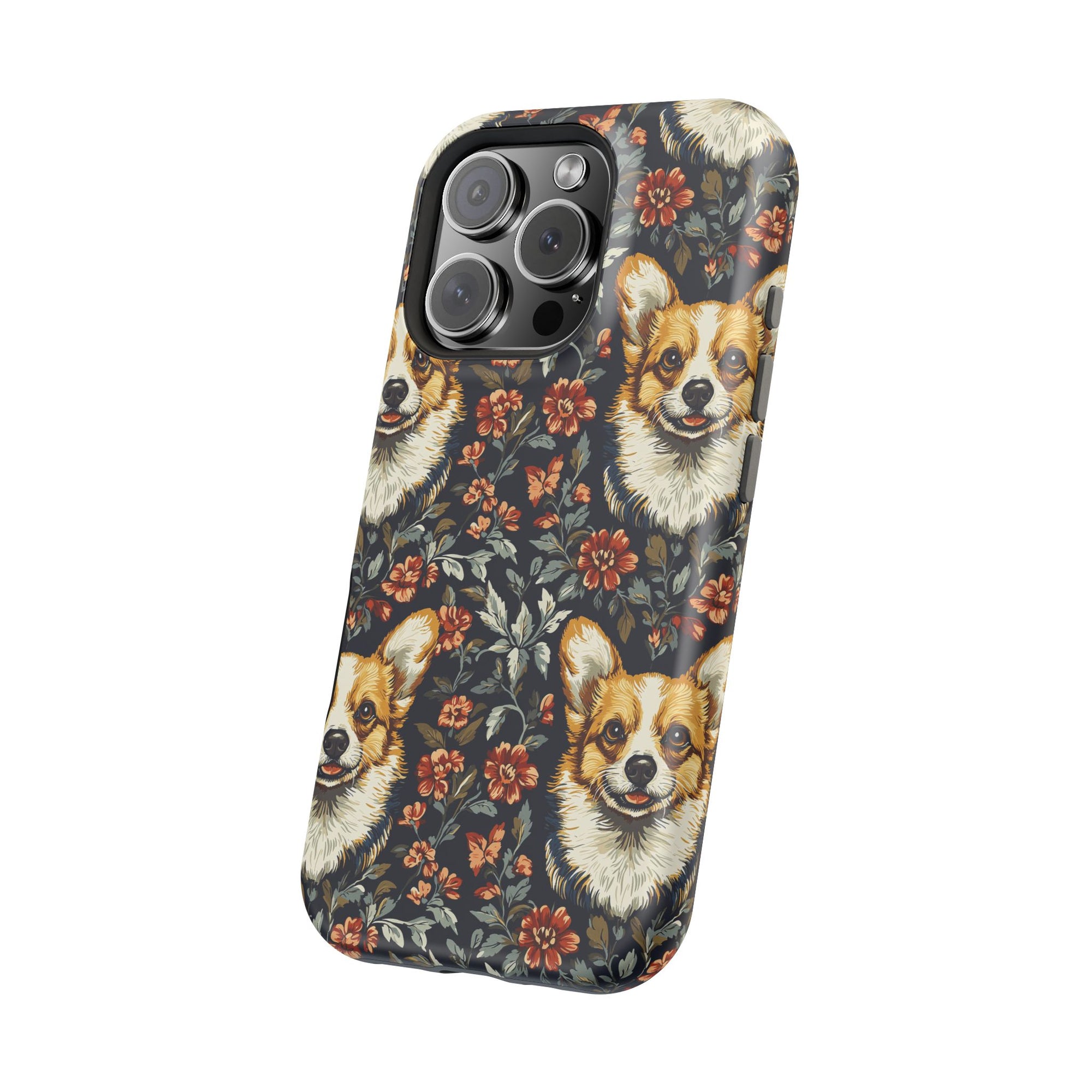 Floofy Corgi Blossom Blast Magnetic Tough Cases