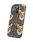 Floofy Corgi Blossom Blast Magnetic Tough Cases