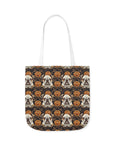 Bloomingly Bulldogistic Bouquet Canvas Tote Bag