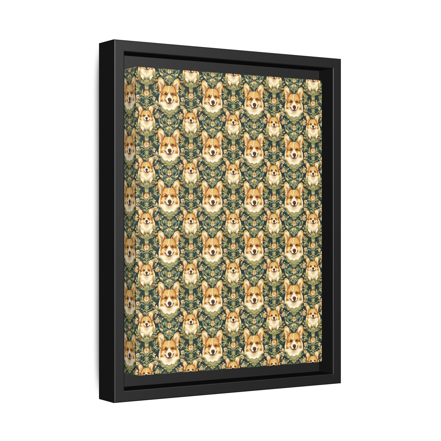 Corgi Charmz Matte Canvas, Framed