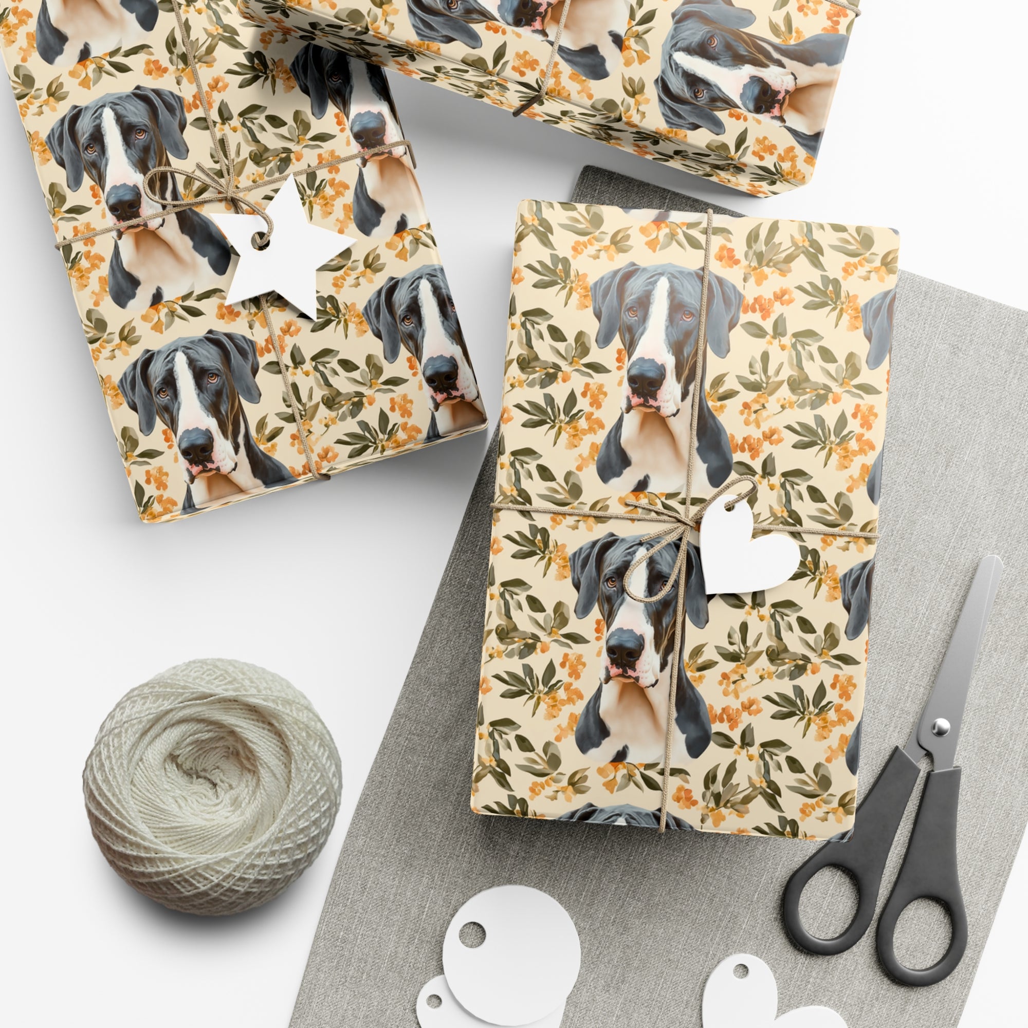 Majestic Great Dane Meadow Gift Wrap Papers