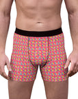 Bubblegum Glamour Bulldog Bouquet Men's Boxer Briefs