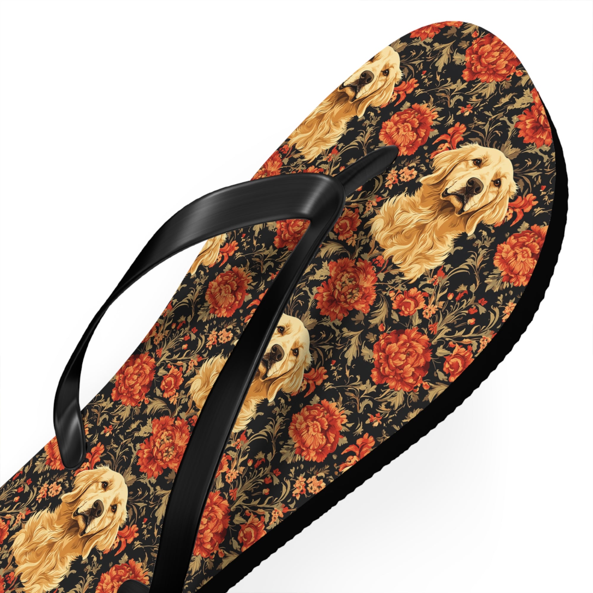 Golden Pawsatronic Tapestry Flip Flops