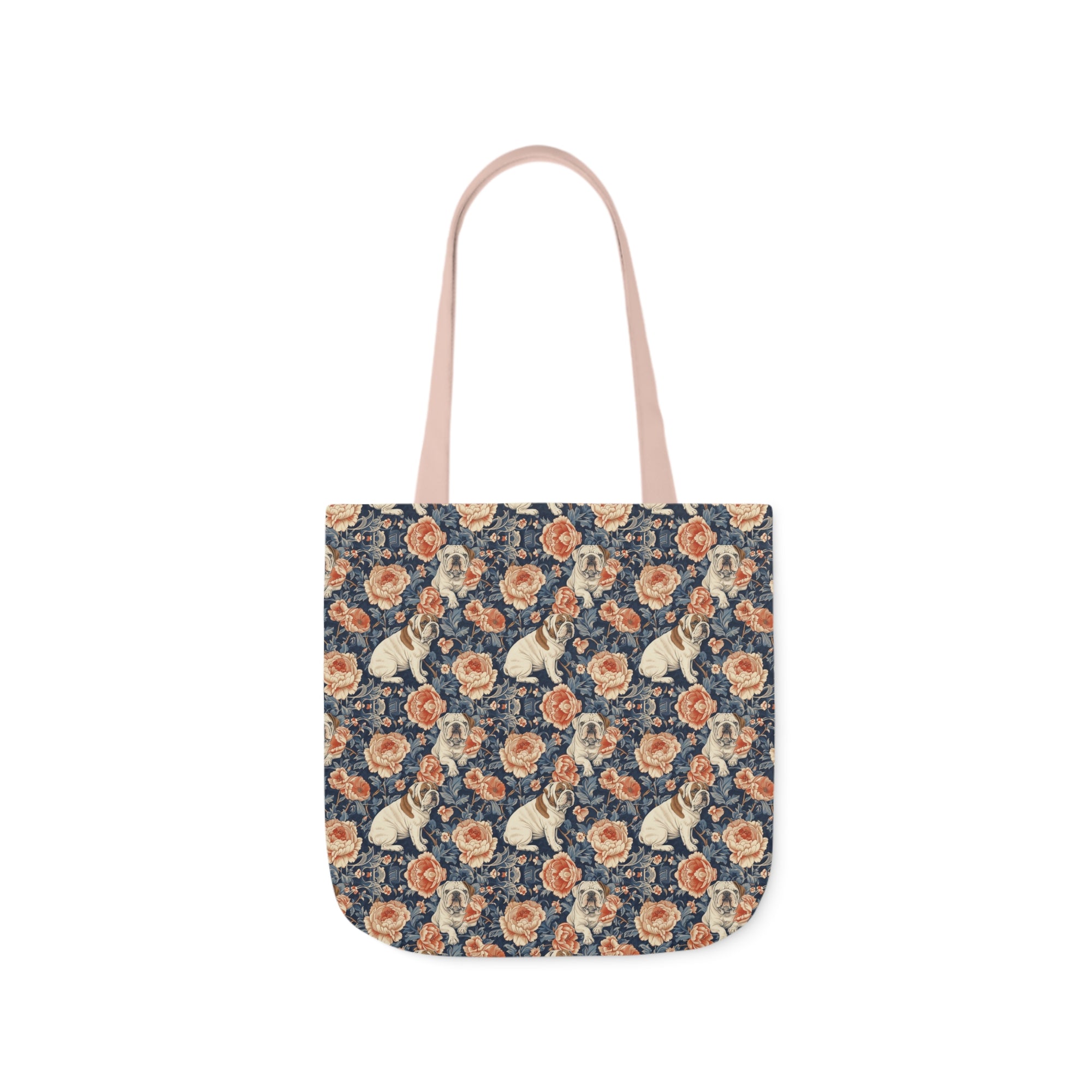 Blooming Bulldog Beauty Canvas Tote Bag