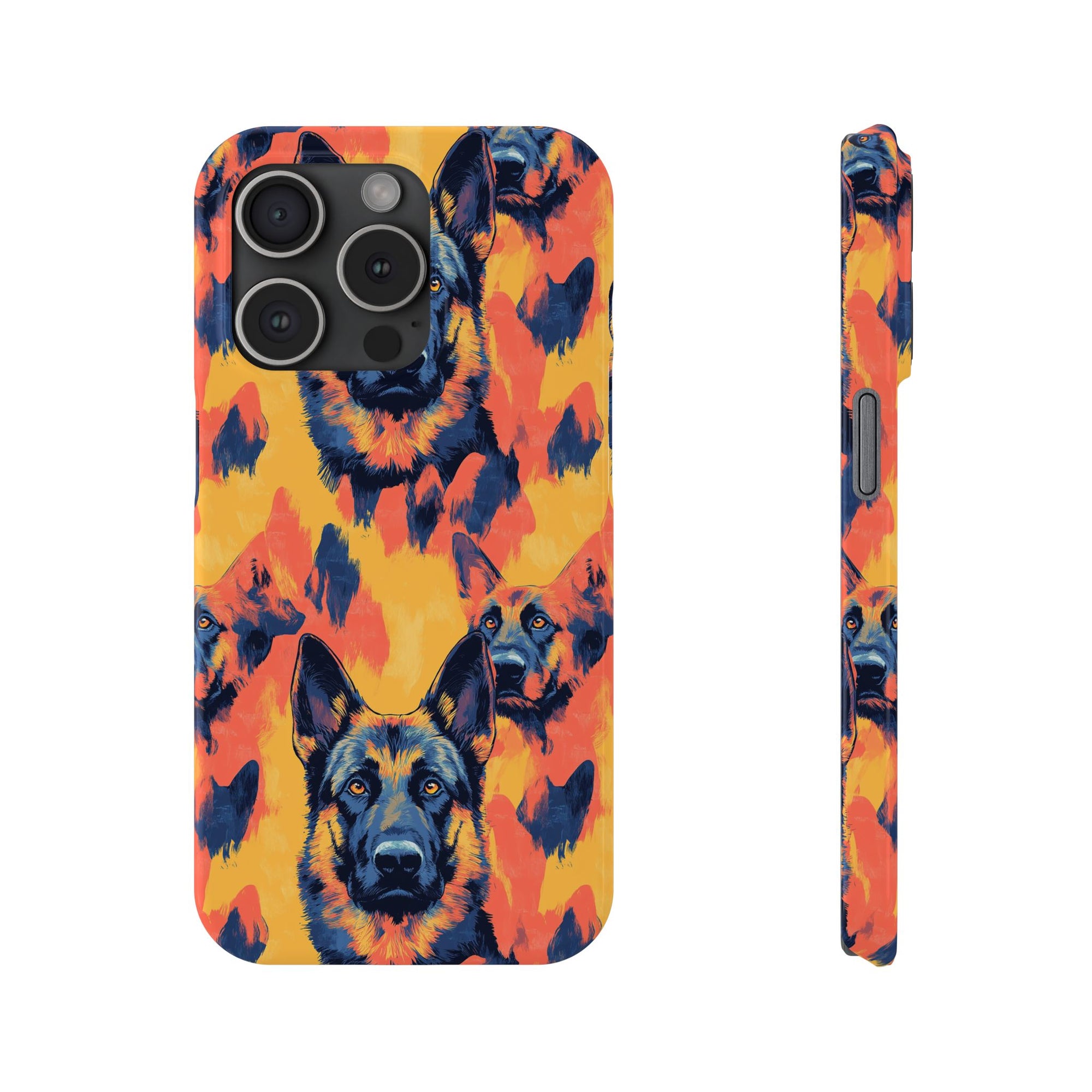 Impressionistic German Shepherds Slim Phone Cases