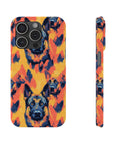 Impressionistic German Shepherds Slim Phone Cases