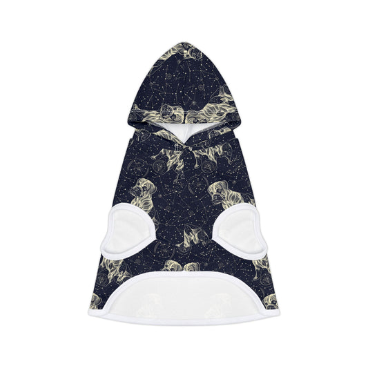 Celestial Boxer Bliss Pet Hoodie