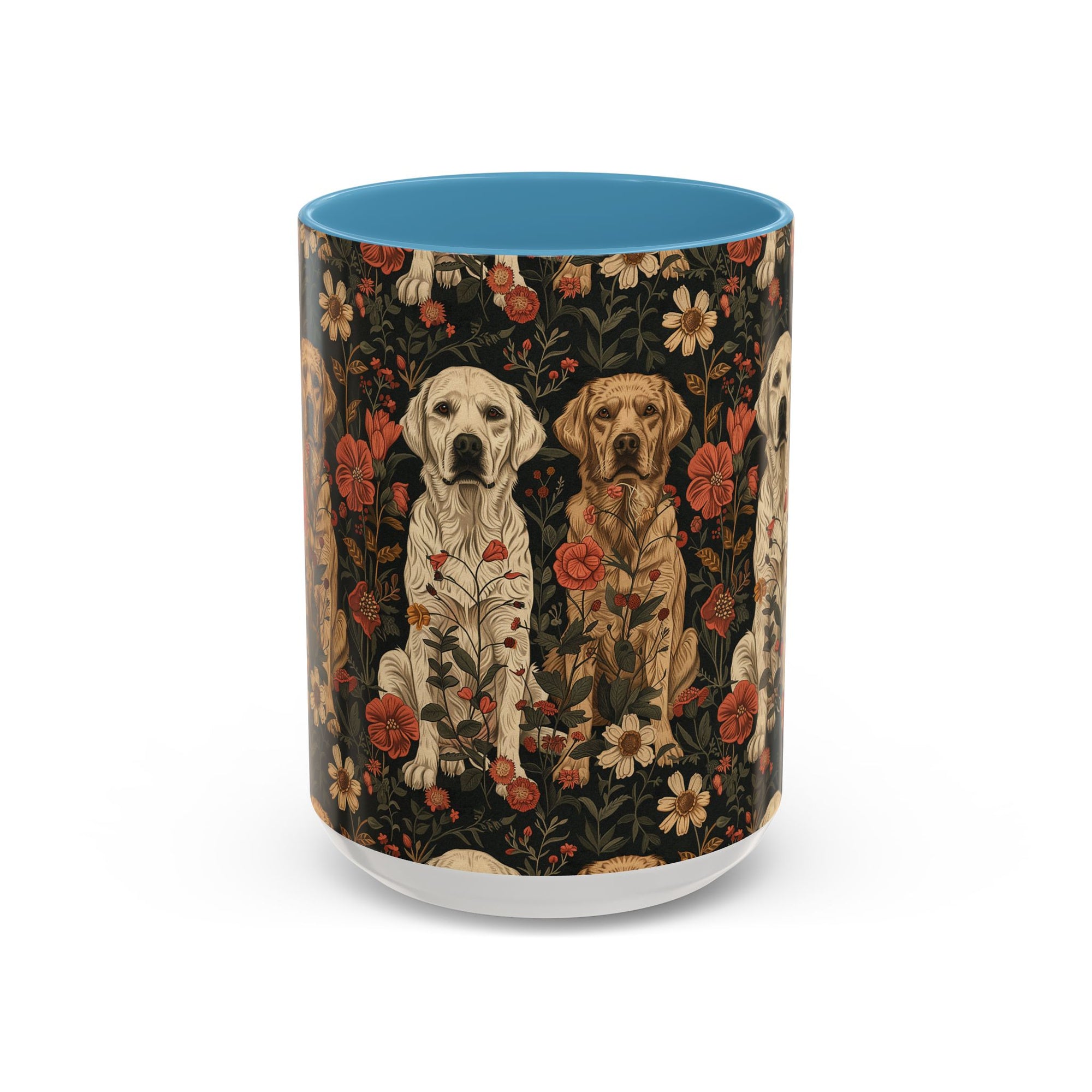 Blossoming Labradors Bouquet Accent Coffee Mug