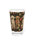 Blossoming Labradors Bouquet Pint Glass