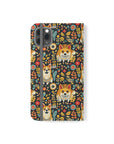 Corgi Rainbow Vine Dream Flip Cases