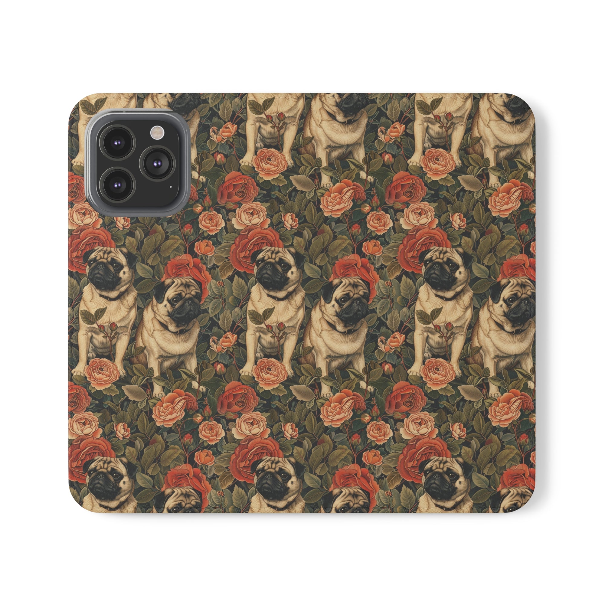 Blooming Pug Paradise Flip Cases