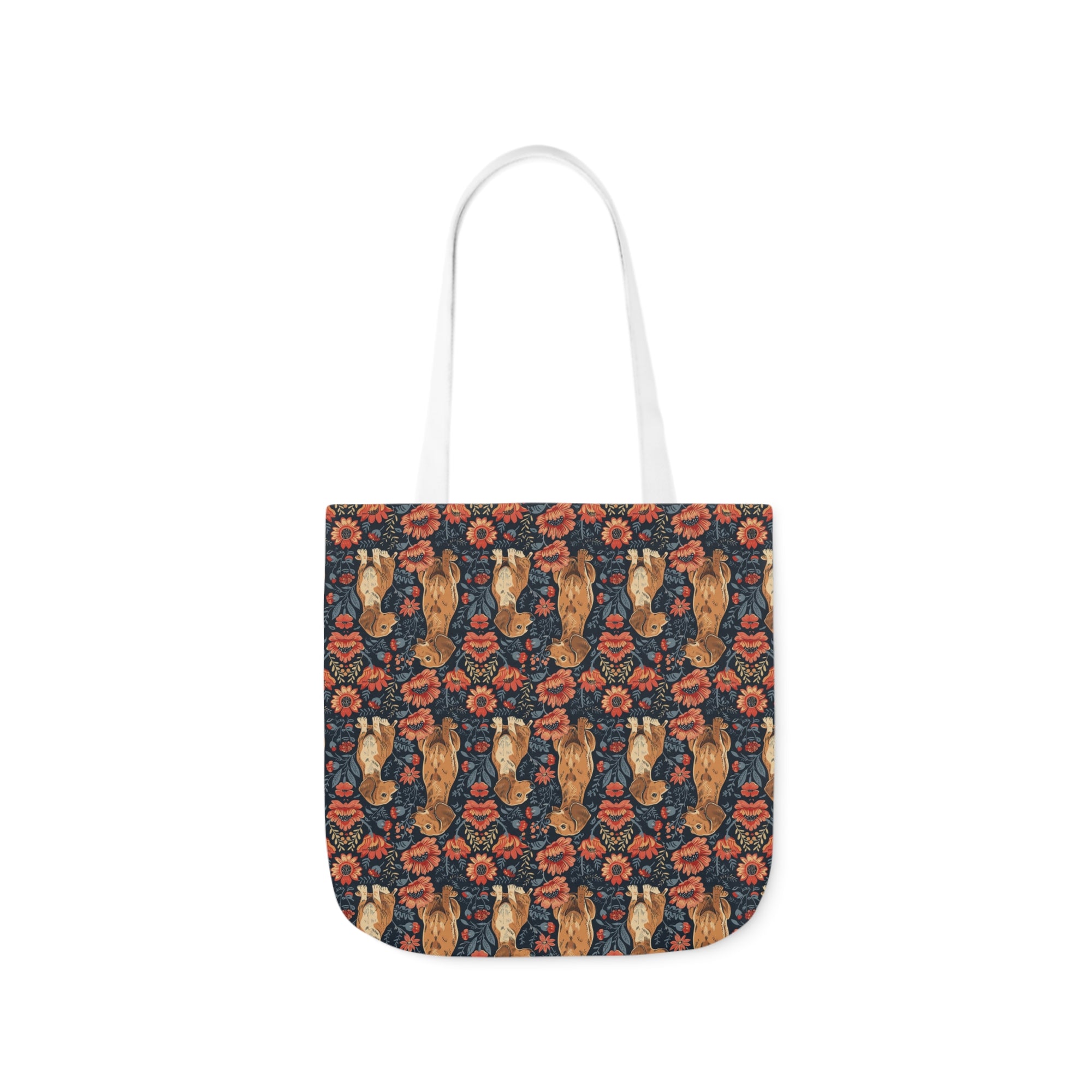 Floral Pawsome Dachsund Delight Canvas Tote Bag