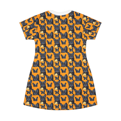 Frenchie Pawsitively Pawsome Peek-a-Boo Perfection T-Shirt Dress