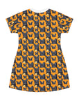 Frenchie Pawsitively Pawsome Peek-a-Boo Perfection T-Shirt Dress